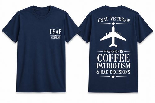 Custom vinyl t-shirt mockup front and back